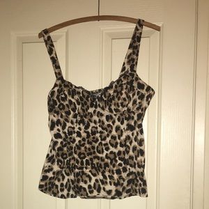 G by Guess leopard bustier top size XL
